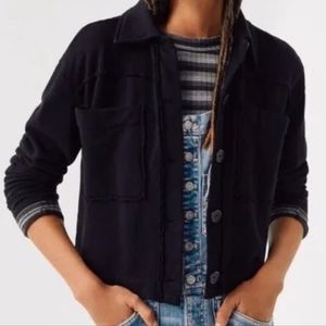 T.La Anthropologie Cropped Shacket